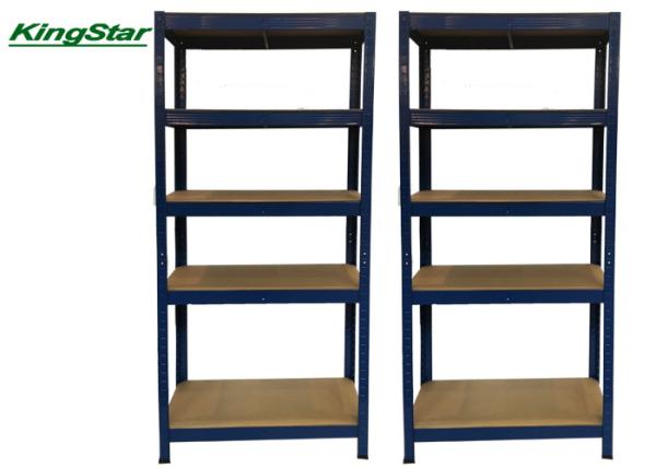 Durable 5 Tier Boltless Shelving , Safe Edge Post Boltless Metal Rack