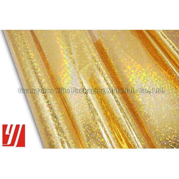 30 hoja olográfica del oro del micrón 1.28m*240m para la caja del chocolate