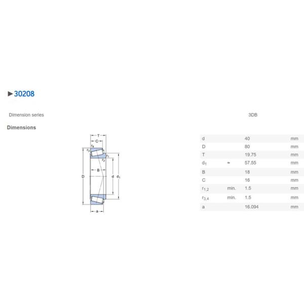 Taper Roller Bearing NSK HR30208J Bearing 40×80×19.75mm Used In Elevator