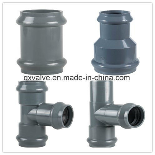 Настраиваемые Dn20 90 градусов локтевой пластиковой трубы фитинги для 20mm-315mm UPVC PVC труб