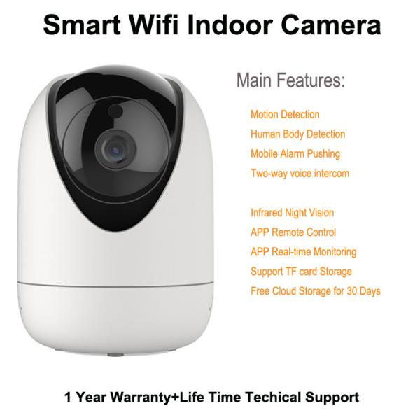 Human Shape Tracking 3.6mm Lens Smart Wireless Ip Camera
