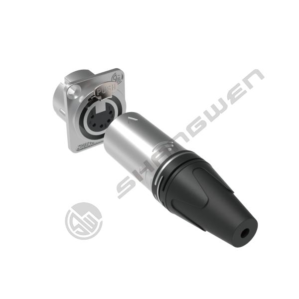 7.5A Connecteur XLR à courant nominal Jacks de montage de panneau masculin et féminin pour les connexions audio dans les environnements intérieurs