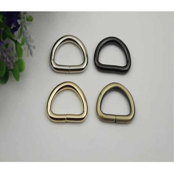 Supply all kinds of handbag metal open d ring,light gold wire iron metal d ring 25mm