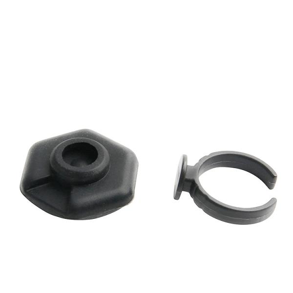 Micro Blade Pigment Cup Permanent Makeup Disposable Silicone Black Ring Cup