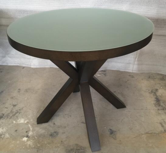 6MM Tempered Glass Top Round Dining Table Hotel Interior Furniture ISO Listed