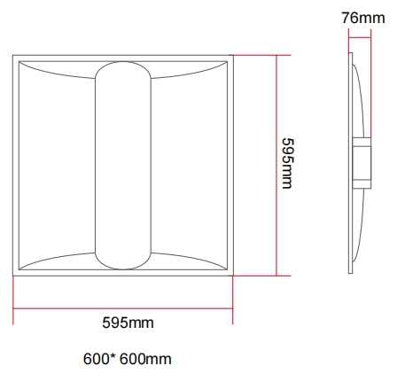 SMD2835 Flat Panel Troffer Light