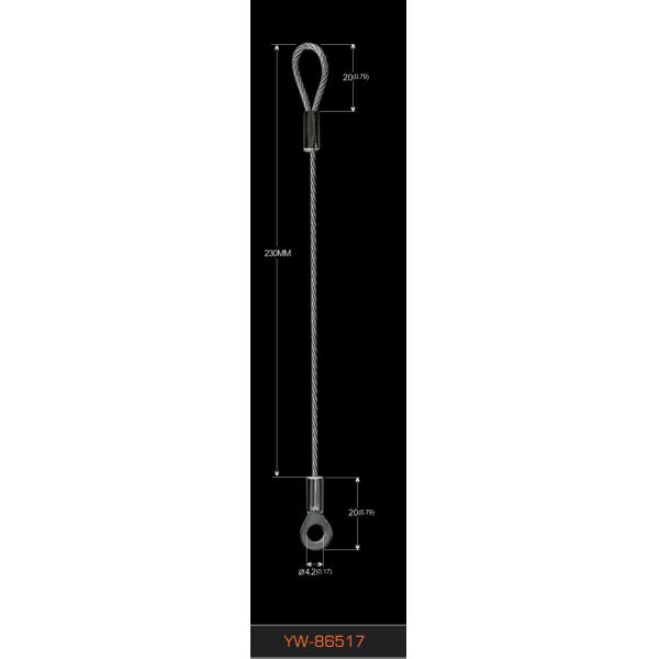 Толщина провода веревочки Ø1.2мм нержавеющей стали слинга 304 веревочки провода конца петли отверстии безопасная