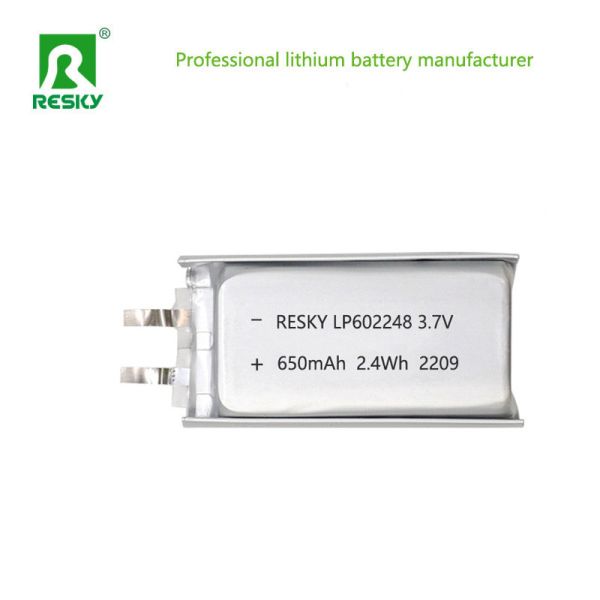 OEM Factory Solar LiPo Battery 602248 3.7V 650mAh Lithium Polymer Battery Pack for Smart Wearables