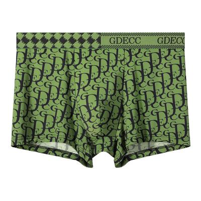 Shorts boxer masculinos de seda com estampa de letras antibacterianas Xs Xxl Xl Shorts com estampa de letras antibacterianas verão