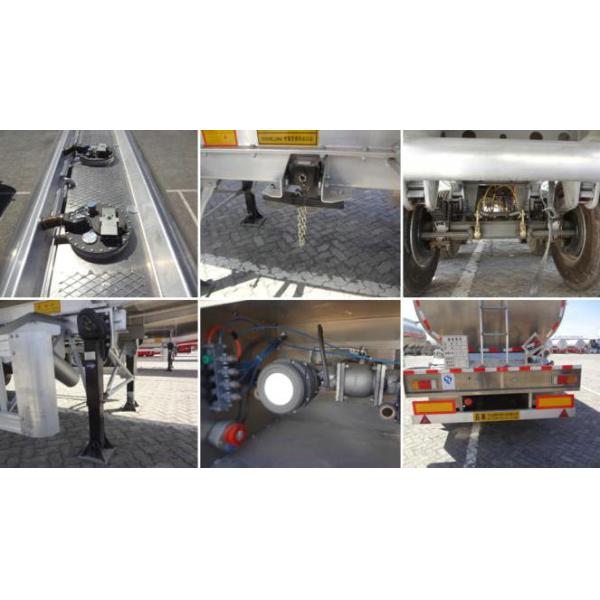 Aluminum Alloy Fuel Tank Semi Trailer 45000L ~50000L With Air Bag Suspension