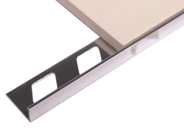 L Shape Aluminium Straight Edge Tile Trim With Anodized Polished Silver