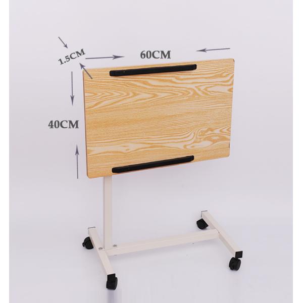 Adjustable Height Hospital Bedside Table Top Wood Grain With OEM ODM Service