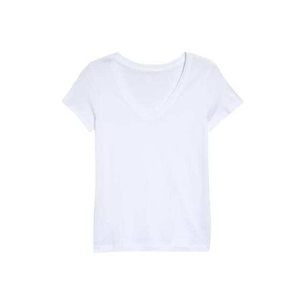 Wholesale Summer Blank Loose Fit Sexy V Neck Cotton Women Ladies Short Sleeve T Shirts