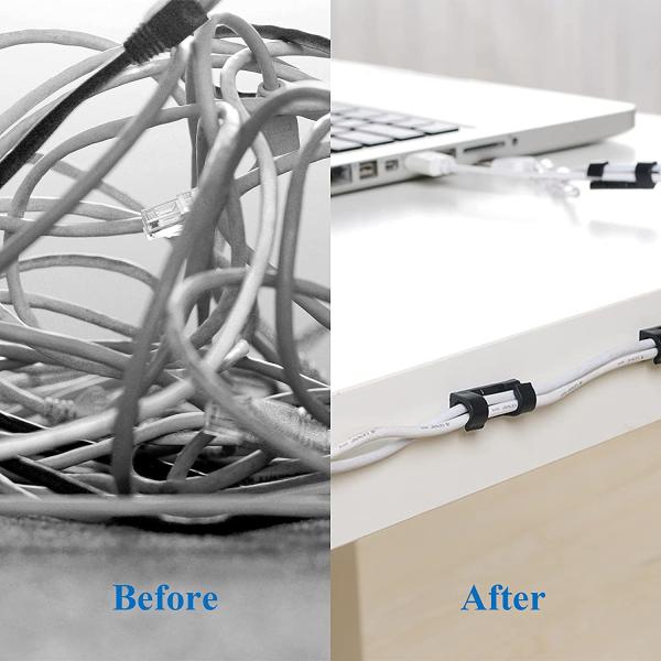 Adjustable Cable Tie Accessories Self Adhesive Cable Management Clips 7mm