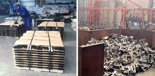 OEM de forjadura quente de aço da carcaça das placas de laço da trilha de estrada de ferro de Q235 Q345