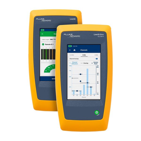 Fluke LinkIQ Cable and Network Tester with 10GBASE-T Performance PoE Verification and Wi-Fi 6E Analysis