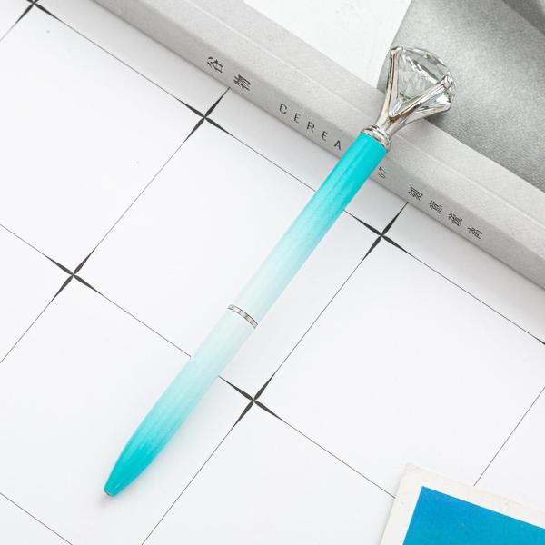 Fashion Polka Dot Twist Metal Ballpoint Pen Shining Big Diamond Spot Ball Pen 1.0mm