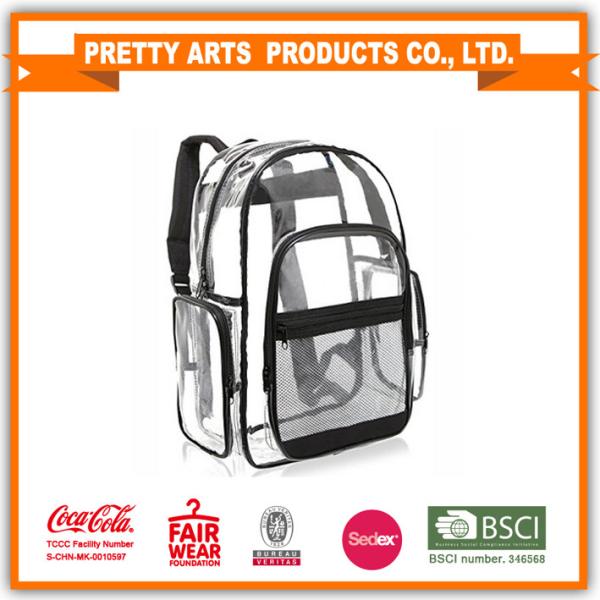 PVC Stylish Toddler School Book Bags , Kindergarten Book Bags Multi Pocket With Strap