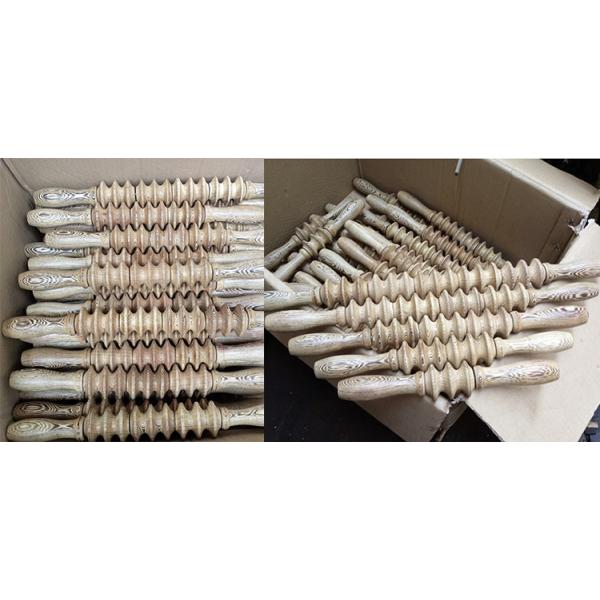 Wooden Roller Massage Tool Stick for Muscle Relaxation and Anti Cellulite Waist Massage