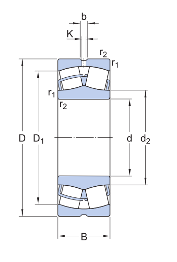 подшипник ролика 22324CA 120x260x86mm сферически 22324CB 22324E