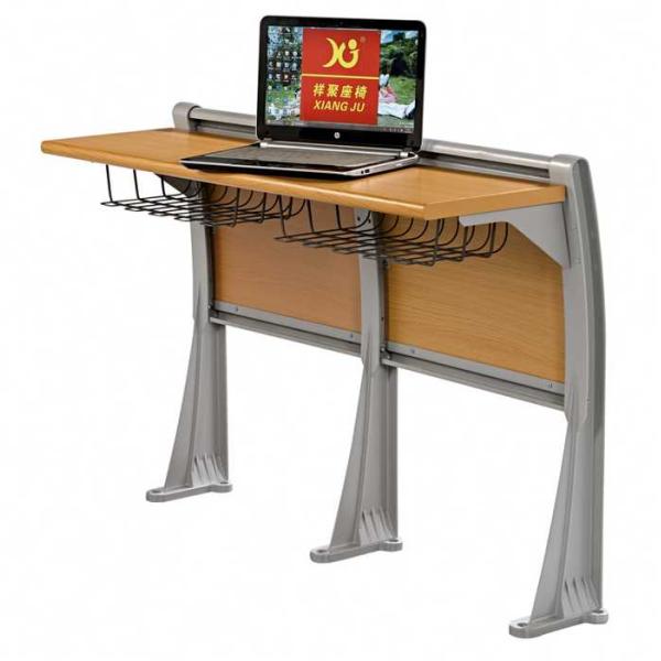 Student Intelligent Desk And Chairs Plywood / Steel Back For College Furniture