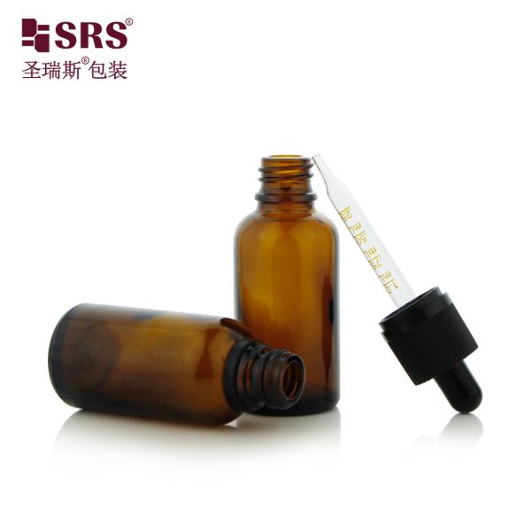 Hot Selling Glass Dropper Bottle for Skincare Essential Oil with Press Screw Tamper Evident