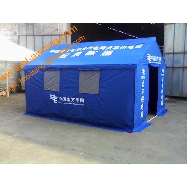 Outdoor Steel Framed Waterproof Disaster Relief Refugee Camp Tent