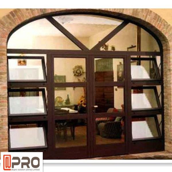 O toldo de alumínio Windows da vitrificação dobro/a parte superior de alumínio toldo superior da grelha da janela de alumínio de Hung Roof Window ISO9001 pendurou