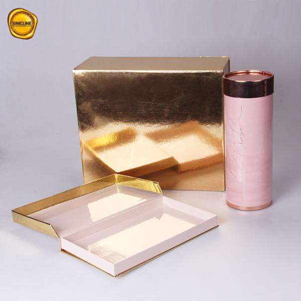 Custom Logo Glossy Pink Cosmetic Packaging Paper Tube Cylinder Box For Makeup Products