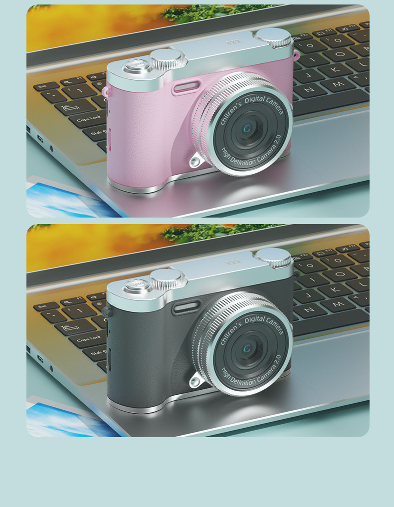 CCD Digital Camera for Self-portraits & Beginners 50MP 8x Optical Zoom Full HD Video Retro Portable Compact Camera Smile Capture