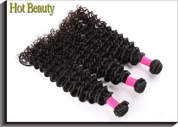 Unprocessed Brazilian Remy Human Hair Extensions , Virgin Deep Wave Hair