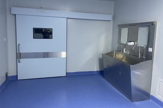 Knee-Contact Non-Sensing Stainless Steel Hospital Scrub Sink With Water Heater