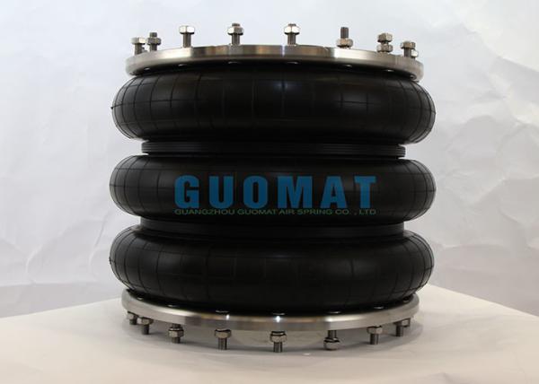 Triple Convoluted Industrial Air Bag LHF320/350-3 With Stainless Steel Flange Papermaking Equipment Air Springs
