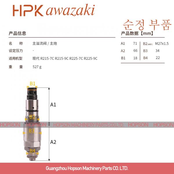 Клапан сброса 31N6-17410 давления гидронасоса HYUNDAI для R215-9C R215-7C