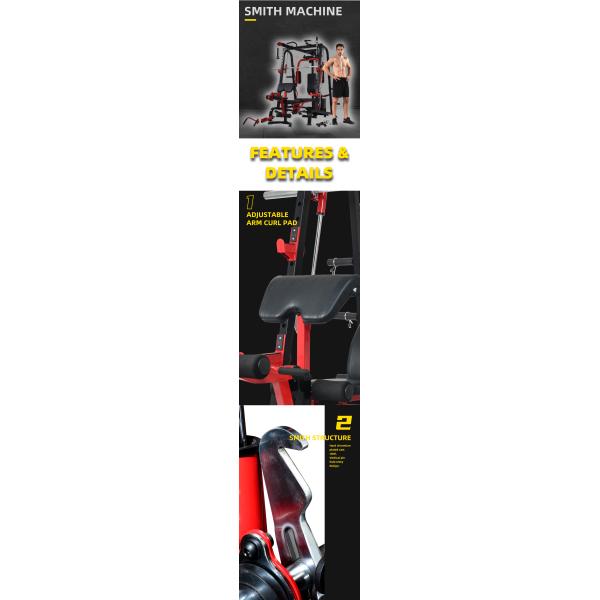 Multi Functional Smith Machine Best Fitness Equipment for Home Gym Cable Crossover