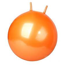 Orange Hip Hop Space Hopper Ball 18 Inch For Ages 3 - 6 Kangaroo Bouncer