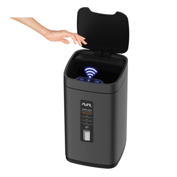 Living Room High-end Light Luxury Modern Induction Toilet with Cover Simple Smart Household Trash Can