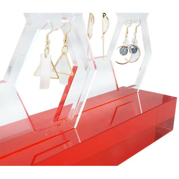 Custom Elegant Acrylic Jewelry Display  for Brand, Acrylic Earring Display Set