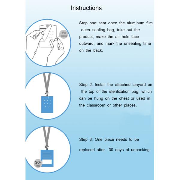 Kids Anti Mite Air Purification Antibacterial Card