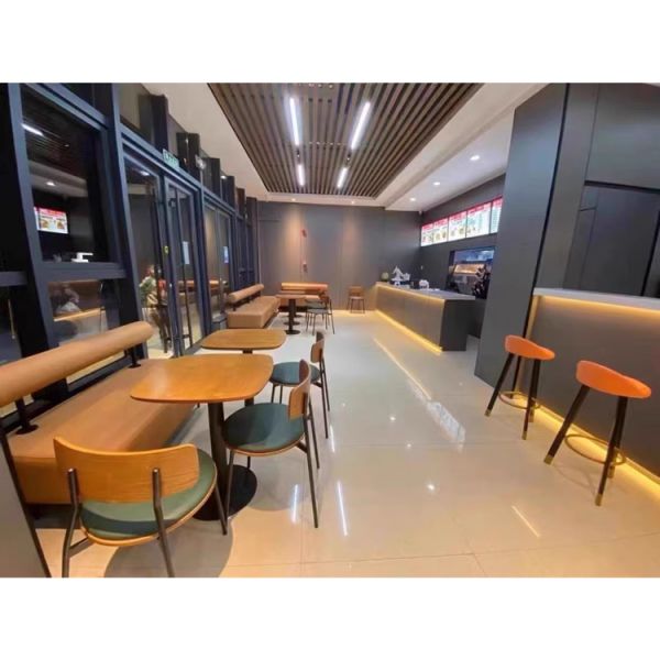New Arrival Modern Commercial Restaurant Furniture Dining Table and Chairs for Cafe Fast Food Shop