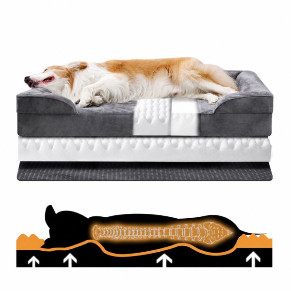 Egg Crate Memory Foam Pet Bed Cushion High Resilience Wave Memory Foam Dog Bed