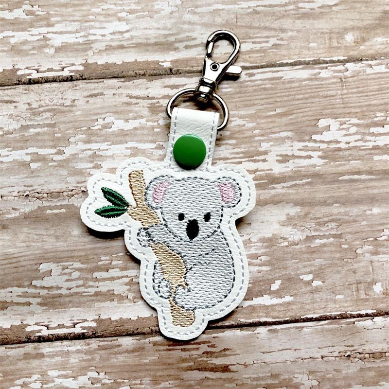 Free Sample Fabric Key Chain Custom Embroidered Aviation Key Chain Embroidery Keychain
