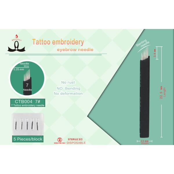 Stainless Steel Permanent Makeup Microblading Tattoo Needls Sterilized With Gamma Rays