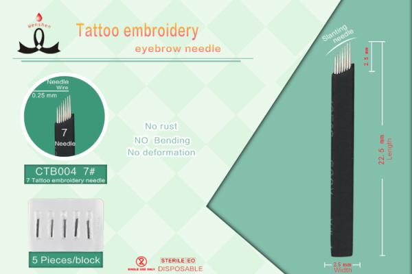 Stainless Steel Permanent Makeup Microblading Tattoo Needls Sterilized With Gamma Rays
