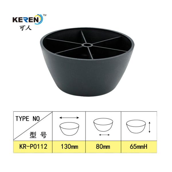 KR-P0112 Industrial Bowl Plastic Sofa Legs Replacement Quick Install Wear Protection