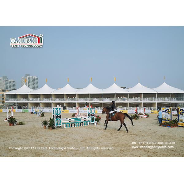 SGS Double Decker Tents For Ceremony / Big A Shape Tent For Horse Arena