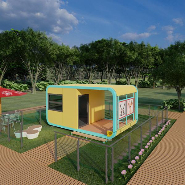 Outdoor  Apple Cabin House Movable Office Cabin Customizable Alumuinum