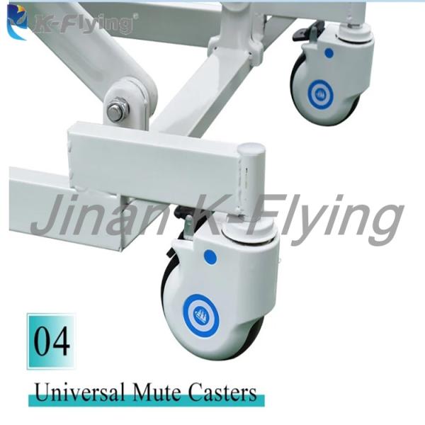 Moving 2 Cranks ABS Bedhead Foldable Hospital Manual Nursing Bed