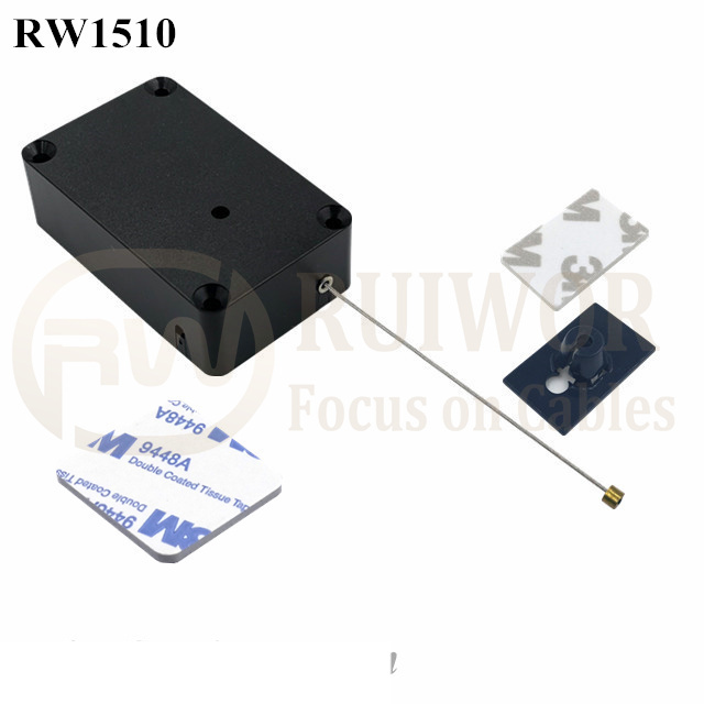 RW1510 Cuboid Multifunctional Retractable Cable With 25X15mm Rectangular Adhesive ABS Plate Used In Consumer Electronics Products Stores