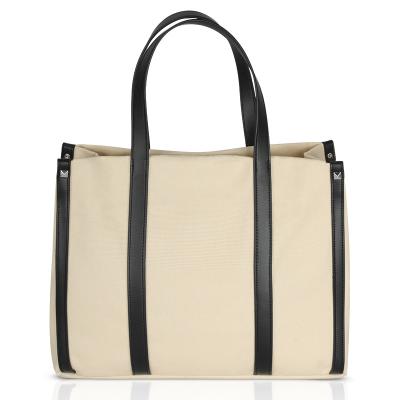 Big Size Canvas Eco Friendly Shopping Bags Short Handles Shoulder Tote 15x5x12